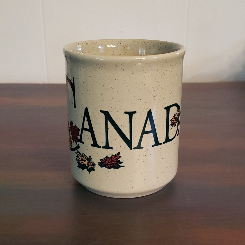 Vintage CANADA Speckled Ceramic Coffee Mug - Tams - Made in England